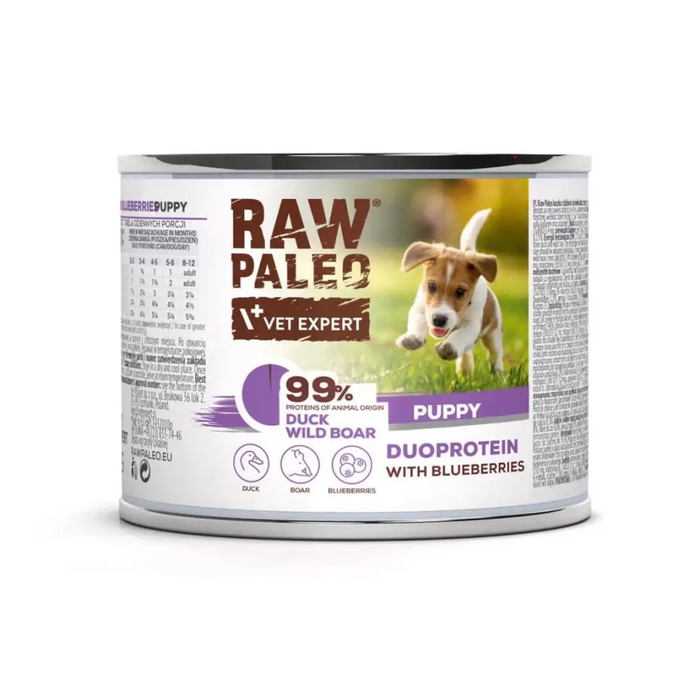 RAW PALEO Duoprotein Duck & Boar Puppy - мокра храна