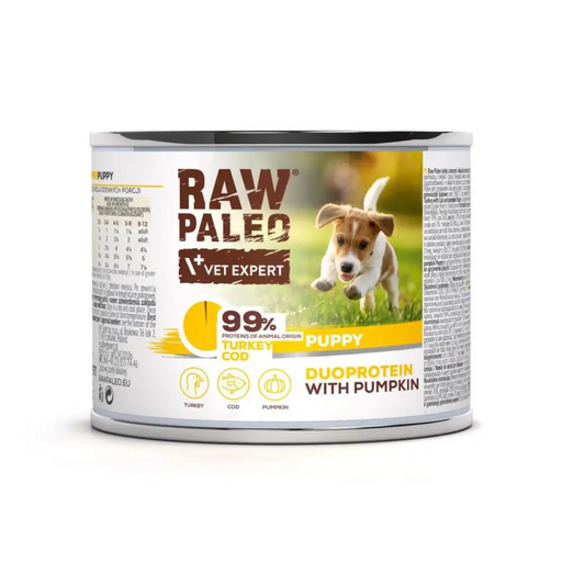 RAW PALEO Duoprotein Turkey & Cod Puppy - мокра храна
