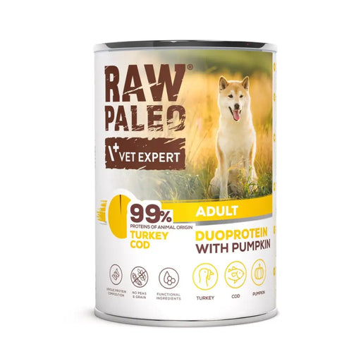 RAW PALEO Duoprotein Turkey & Cod Adult - мокра храна