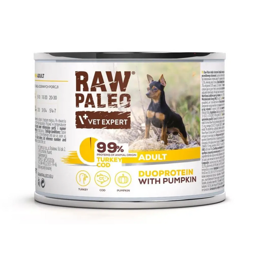 RAW PALEO Duoprotein Turkey & Cod Adult - wet dog food