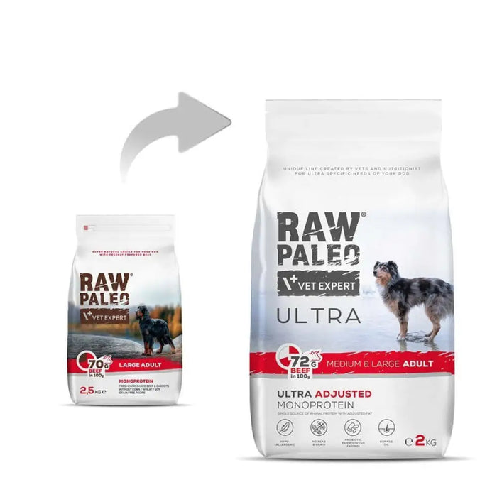 RAW PALEO Ultra Medium&Large Adult Beef - суха храна