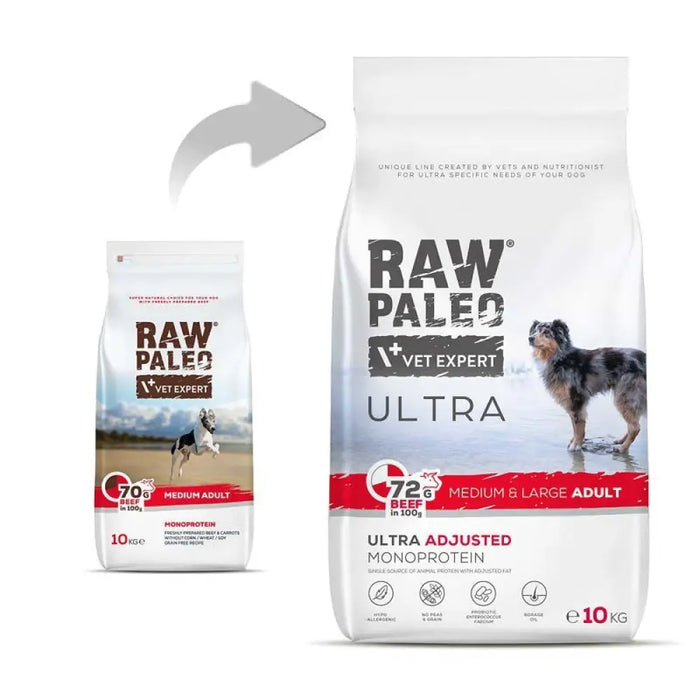 RAW PALEO Ultra Medium&Large Adult Beef - суха храна