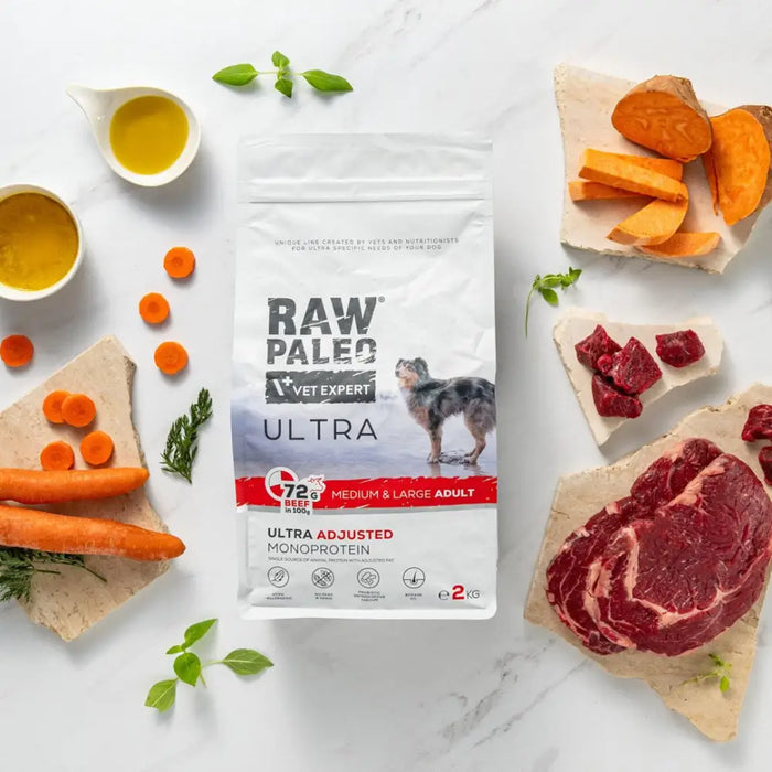 RAW PALEO Ultra Medium&Large Adult Beef - суха храна