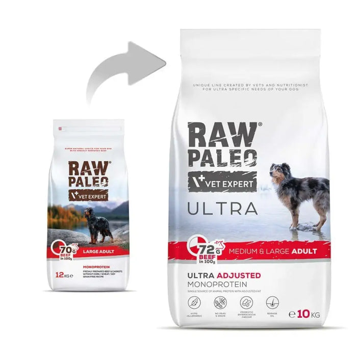 RAW PALEO Ultra Medium&Large Adult Beef - суха храна