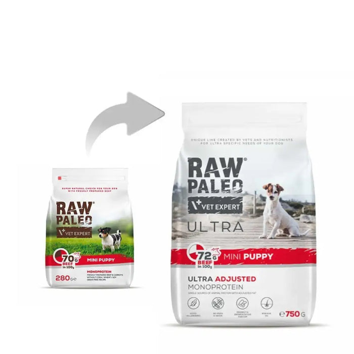 RAW PALEO Ultra Mini Puppy Beef - суха храна за кученца