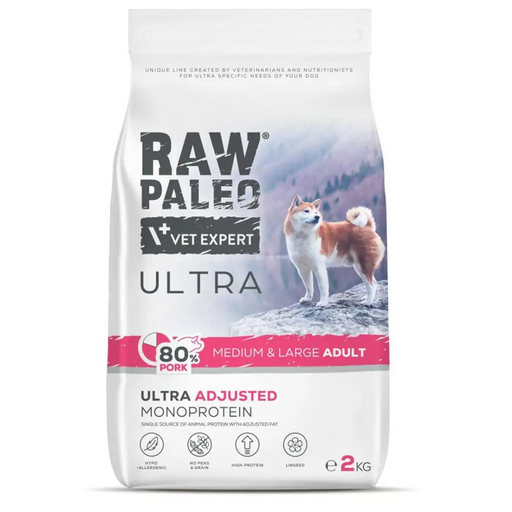 RAW PALEO Ultra Pork Medium & Large Adult - суха храна