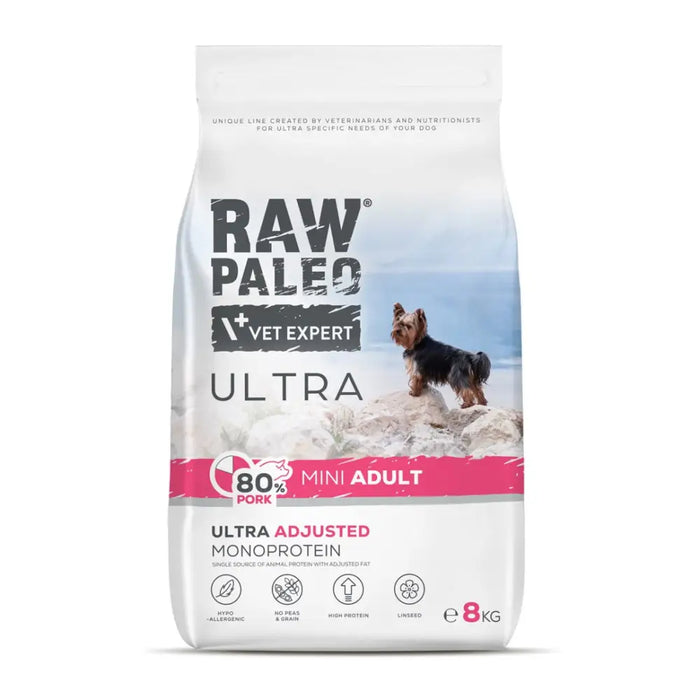 RAW PALEO Ultra Pork Mini Adult - суха храна за кучета - 8