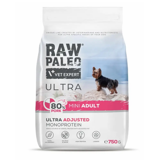 RAW PALEO Ultra Pork Mini Adult - суха храна за кучета