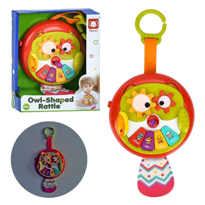 Бебешко пиано дрънкулка Raya Toys - Сова