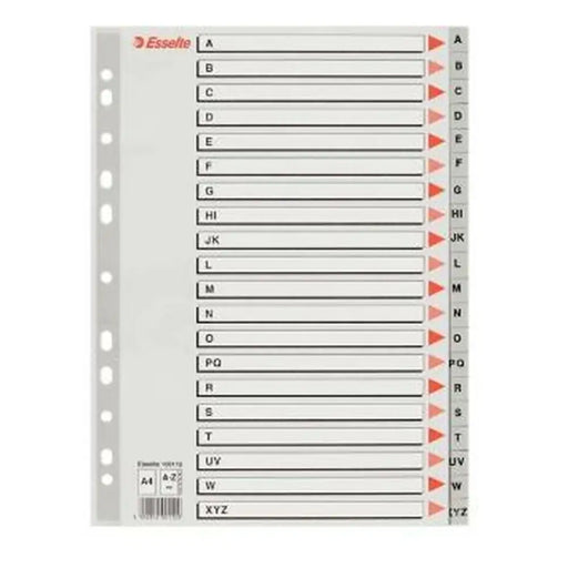 Разделители Esselte A-Z Aзбука Сив A4 (10 броя)