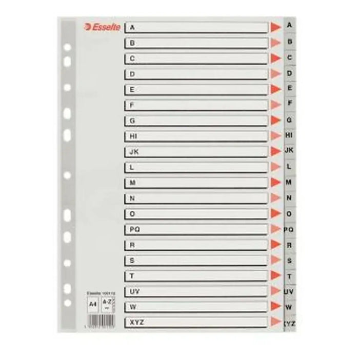 Разделители Esselte A-Z Aзбука Сив A4 (10 броя)
