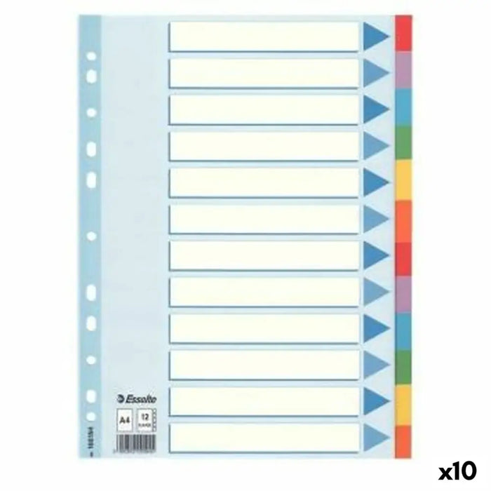 Разделители Esselte Многоцветен A4 (10 броя)