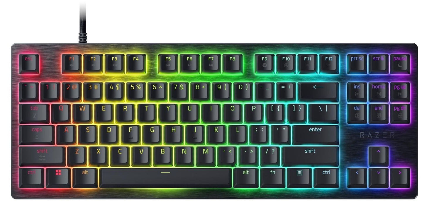 Гейминг клавиатура Razer - Huntsman V3 HE, Magnetic, TKL, RGB, жична, черна