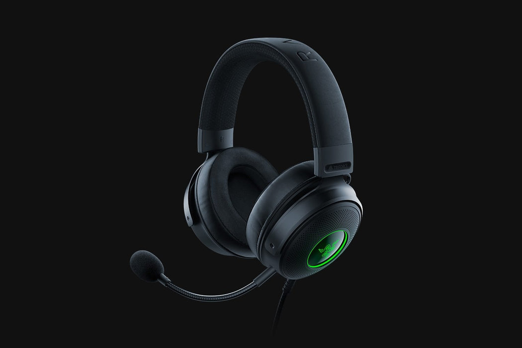 Слушалки Razer Kraken V3 с кабелна лента за глава Gaming USB Type-A черни