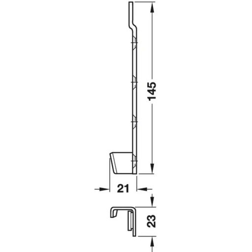РАЗГЛОБКА ЗА ЛЕГЛО 145MM HÄFELE