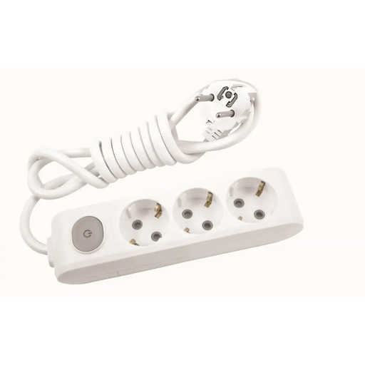 РАЗКЛОНИТЕЛ 3ГНЕЗДА 1.5М С КЛЮЧ БЯЛ