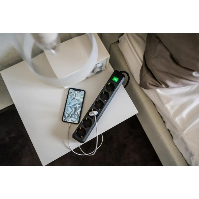 РАЗКЛОНИТЕЛ 6 ГНЕЗДА 3M ЧЕРЕН ECO КЛЮЧ