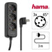 Разклонител HAMA 108841 3 гнезда 3.0м защита за деца,черен