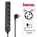 Разклонител HAMA 30394 6 гнезда 1.4м,черен с бутон вкл/изкл