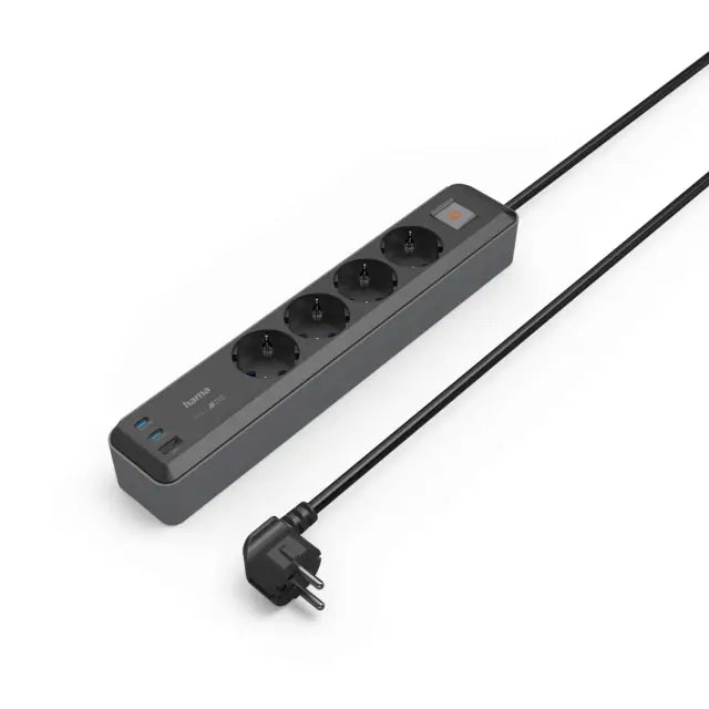 Разклонител Hama 4-гнезда USB-C/A 65 W PD