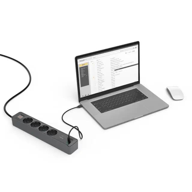 Разклонител Hama 4-гнезда USB-C/A 65 W PD