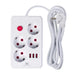 Разклонител Maclean удължител с 4 гнезда + 3xUSB 110-240V