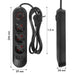 Разклонител Maclean удължител с 3 гнезда + 3xUSB 110-240V