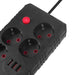 Разклонител Maclean удължител с 4 гнезда + 3xUSB 110-240V