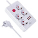 Разклонител Maclean удължител с 4 гнезда + 3xUSB 110-240V
