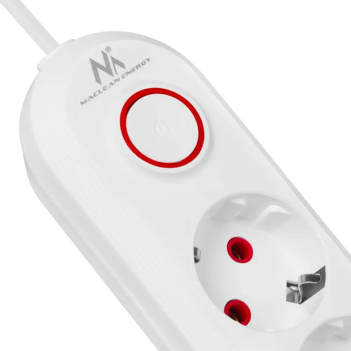 Разклонител Maclean удължител с 5 гнезда + 3xUSB 110-240V