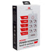 Разклонител Maclean удължител с 6 гнезда + 4xUSB 110-240V