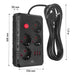 Разклонител Maclean удължител с 4 гнезда + 3xUSB 110-240V
