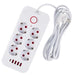 Разклонител Maclean удължител с 6 гнезда + 4xUSB 110-240V
