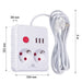 Разклонител Maclean удължител 2 гнезда + 3xUSB 110-240V AC