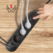 Разклонител Maclean удължител с 3 гнезда + 3xUSB 110-240V