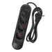 Разклонител Maclean удължител с 3 гнезда + 3xUSB 110-240V
