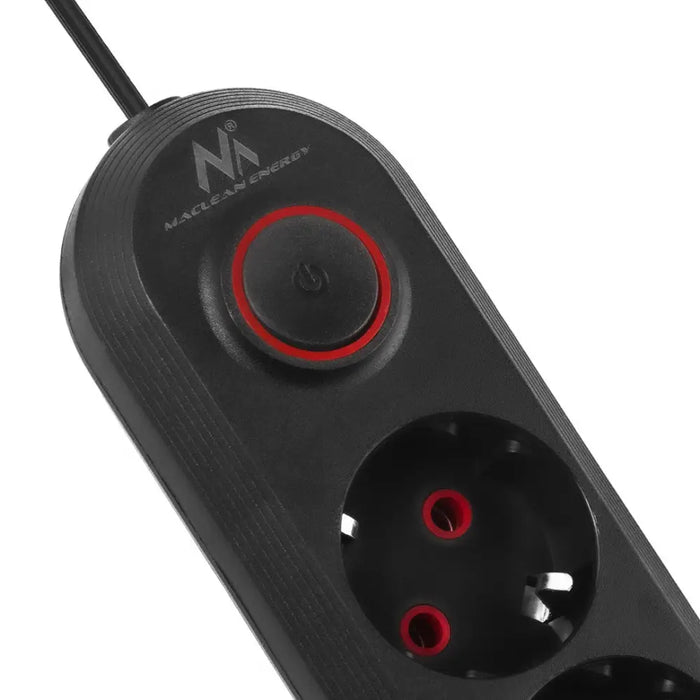 Разклонител Maclean удължител с 3 гнезда + 3xUSB 110-240V