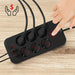 Разклонител Maclean удължител с 6 гнезда + 4xUSB 110-240V