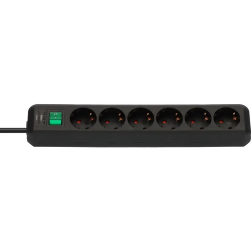 РАЗКЛОНИТЕЛ 6 ГНЕЗДА 1,5M ЧЕРЕН ECO КЛЮЧ