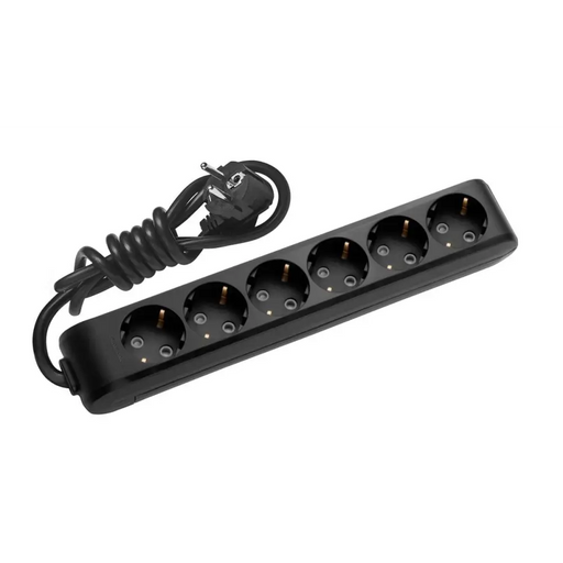 РАЗКЛОНИТЕЛ 6ГНЕЗДА 1.5М ЧЕРЕН PANASONIC