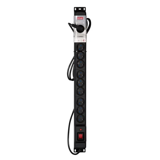Разклонител Activejet COMBO 12 гнезда 3м черен