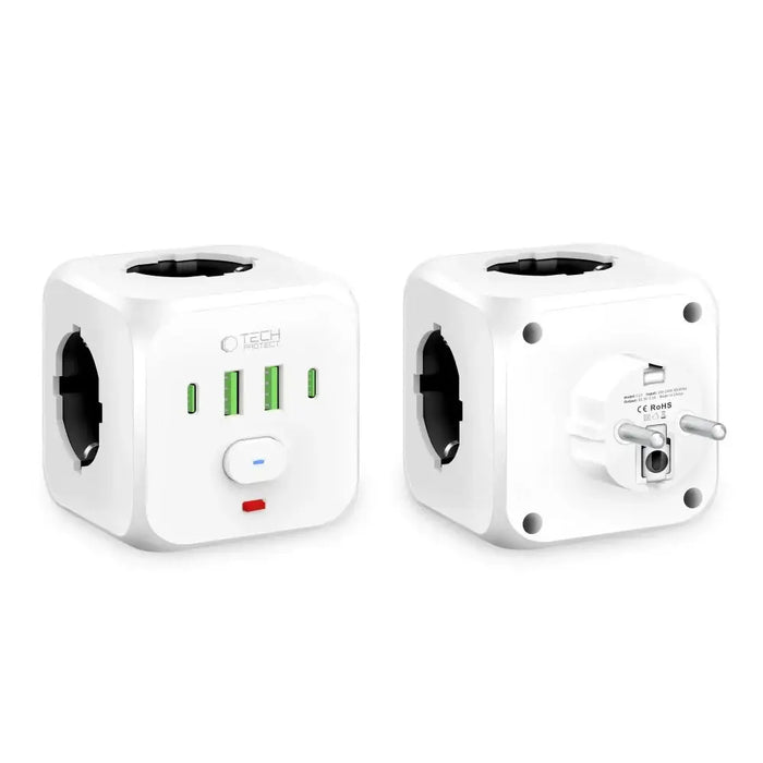 Разклонител Tech-Protect PCL3x4 2x USB-A 2x USB-C 3x AC тип