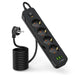 Разклонител Tech-Protect PCL4X3 4 гнезда 240V + 2xUSB-A