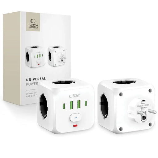 Разклонител Tech-Protect PCL3x4 2x USB-A 2x USB-C 3x AC тип