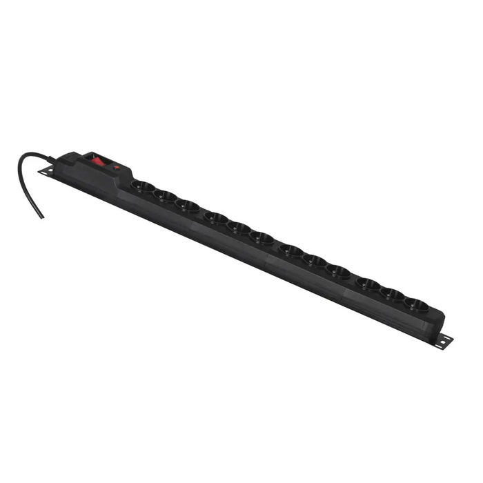 Разклонител Activejet COMBO 12 гнезда 3м черен