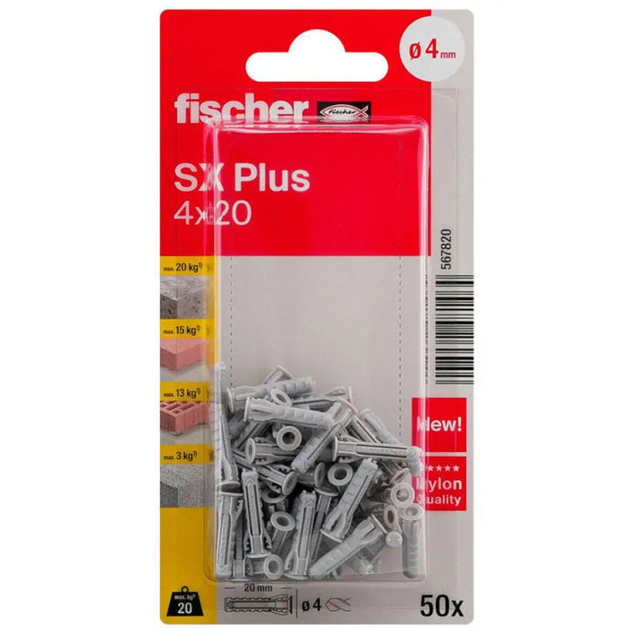 РАЗШИРИТЕЛЕН ДЮБЕЛ 4X20 FISCHER SX PLUS