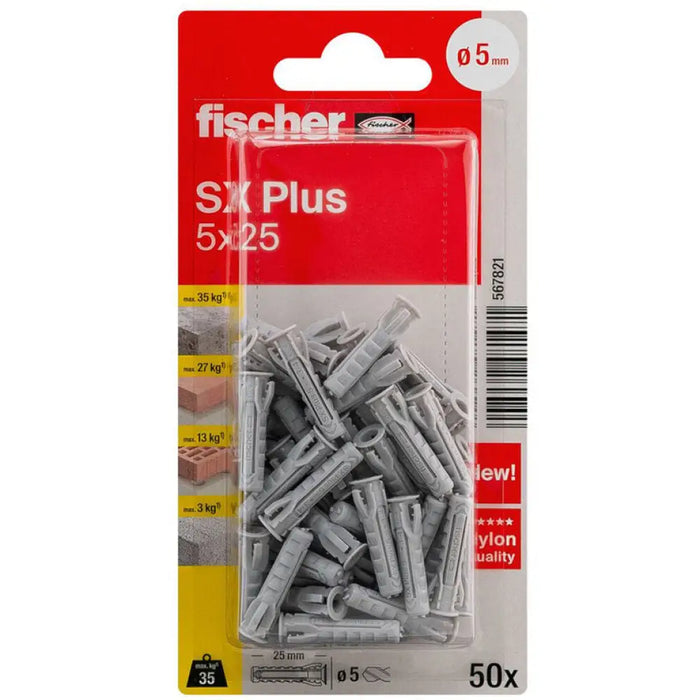 РАЗШИРИТЕЛЕН ДЮБЕЛ 5X25 FISCHER SX PLUS