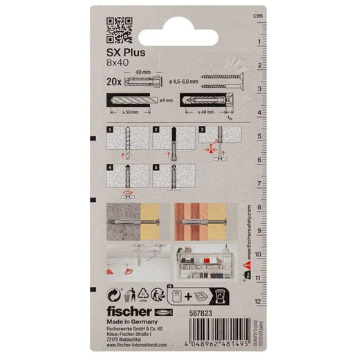 РАЗШИРИТЕЛЕН ДЮБЕЛ 8X40 FISCHER SX PLUS