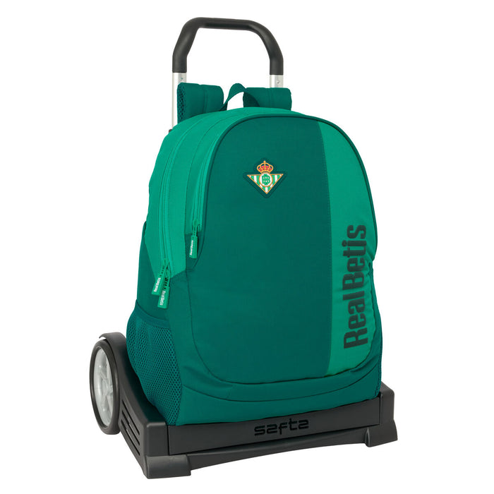 Училищна чанта с колелца Real Betis Balompié Зелен 32 x 43 x 14 cm