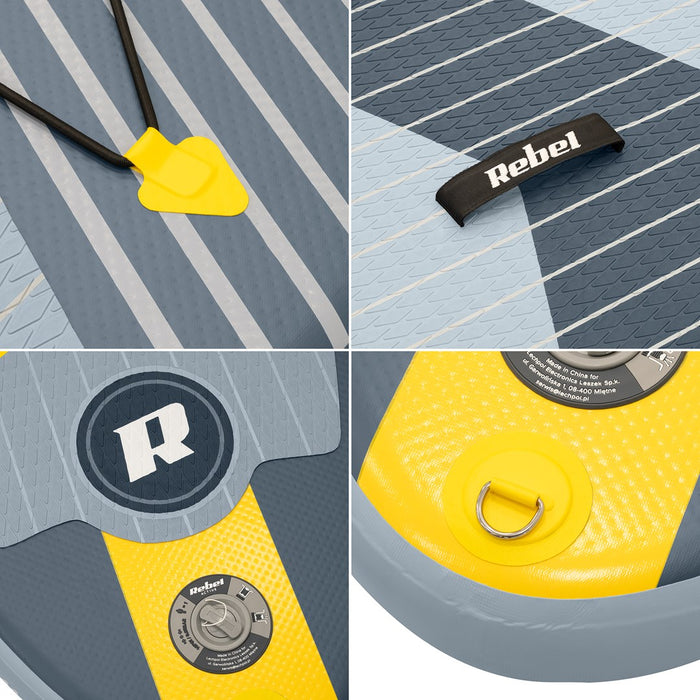 REBEL ACTIVE МАЛКА НАДУВАЕМА SUP ДЪСКА СИВА RBA-4511